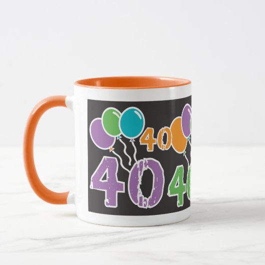 Mug 40e anniversaire coloré (Gauche)