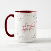 Mug 40e Anniversaire de Mariage Rubis Confettis (Gauche)
