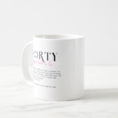 Mug 40e anniversaire de style moderne (Devant gauche)