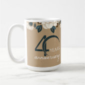 Mug 40e anniversaire du Mariage de fleurs rustiques (Gauche)