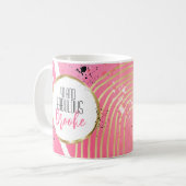 Mug 40e anniversaire fabuleux pour son or noir rose (Devant gauche)
