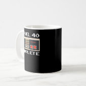 Mug 40e anniversaire Idées niveau 40 Gamer complet (Devant gauche)
