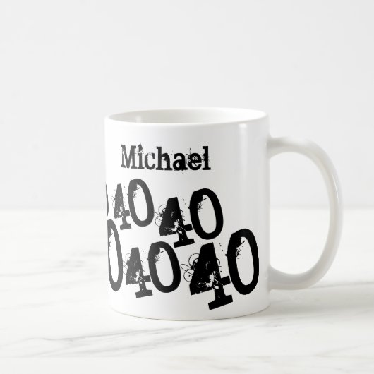 Mug 40e anniversaire Nom personnalisé (Droite)