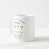 Mug 40e Anniversaire Normes Né dans les années 1980 Aj (Devant gauche)