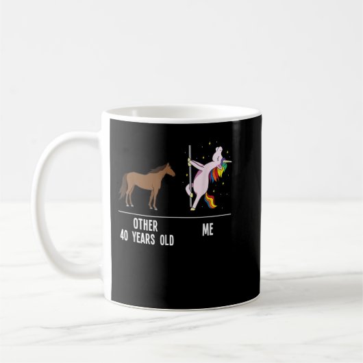 Mug 40e Anniversaire Unicorn Funny 40 Anniversaire Aut (Gauche)