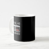 Mug 40e cadeau d'anniversaire pour lui niveau 40 déver (Devant gauche)