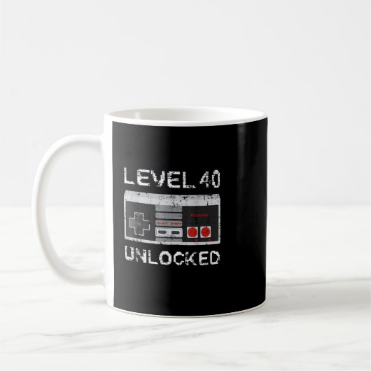Mug 40e cadeau d'anniversaire pour lui niveau 40 déver (Gauche)