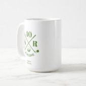 Mug 40ème 50ème 60ème Anniversaire Golf Monogram Golf (Devant gauche)