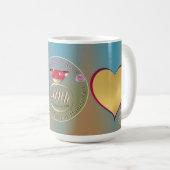 Mug 40ème anniversaire du Mariage de Ruby 2 photos Caf (Devant droit)