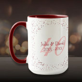 Mug 40ème anniversaire du Mariage Ruby Stardust Confet