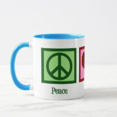 Mug 40ème anniversaire mignon (Peace Love) (Gauche)