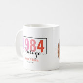 Mug 40ème anniversaire vintage Typographie (Devant gauche)