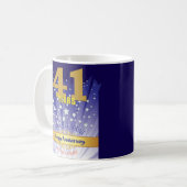 Mug 41 ans de récupération personnalisée Anniversaire  (Devant gauche)