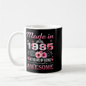 Mug 41th Birthday Made In 1985 41 Years Of Being Aweso (Gauche)