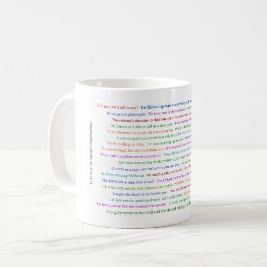Mug 43 Drôle Pièce de conversation pour les expression (Devant gauche)