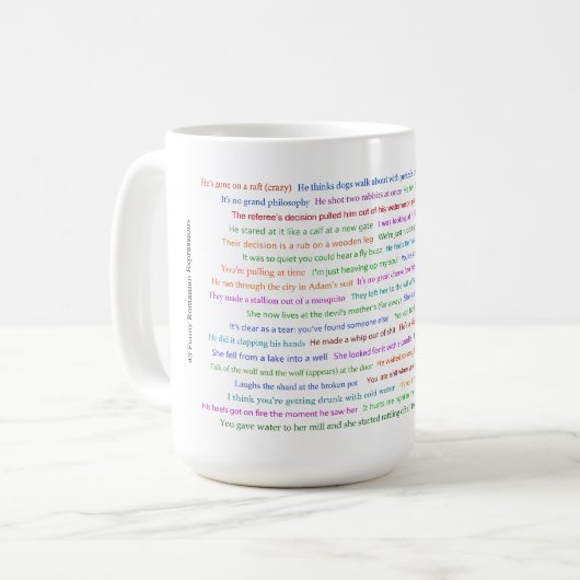 Mug 43 Drôle Pièce de conversation pour les expression (Devant gauche)