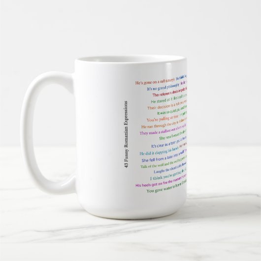Mug 43 Drôle Pièce de conversation pour les expression (Gauche)