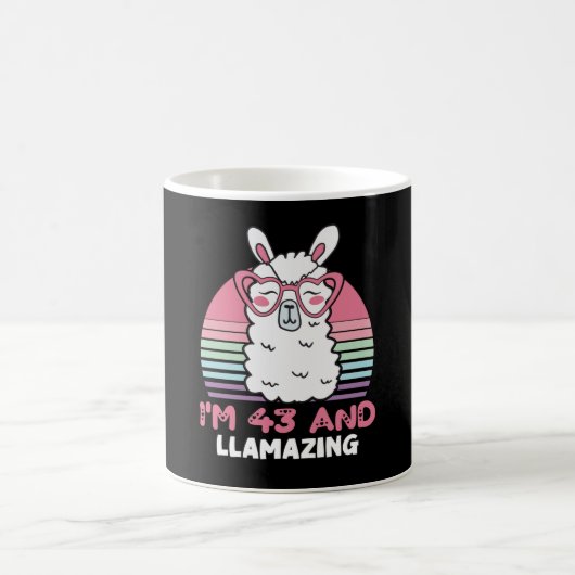 Mug 43 Year Old Bday Llamazing 43rd Birthday Llama (Centre)