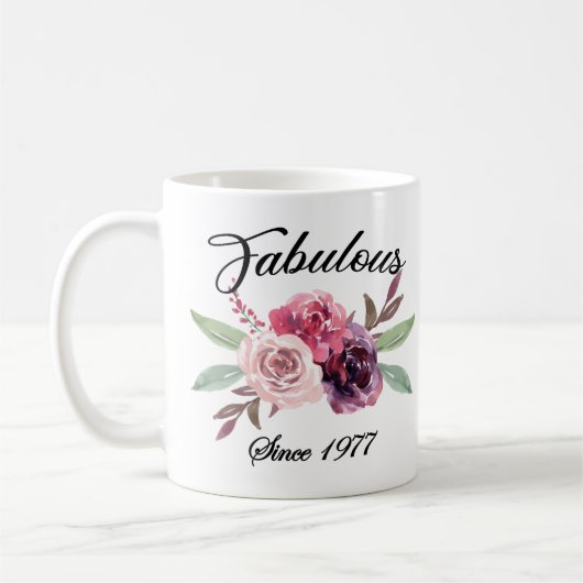 Mug 44ème anniversaire Idea Mug, fabuleux depuis 1977  (Gauche)