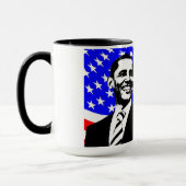 Mug 44ème Président, Barack Obama et Drapeau Coffee Mu (Gauche)