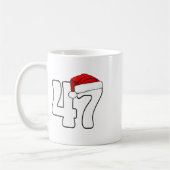 Mug 45 47 Donald Trump 2024 Drapeau américain Santa Ha (Gauche)
