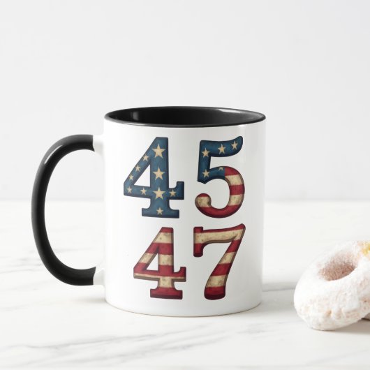 Mug 45-47 président trump (Avec donut)