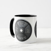 Mug 45 LBS Barbell Plate - LIFT LOURD (Devant gauche)