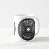 Mug 45 LBS Barbell Plate - LIFT LOURD (Devant droit)