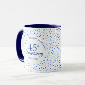 Mug 45e 65e anniversaire de Mariage Coeurs d'amour Con (Devant gauche)