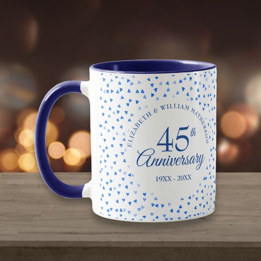 Mug 45e 65e anniversaire de Mariage Coeurs d'amour Con