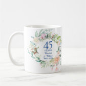 Mug 45e 65e Anniversaire de Mariage Fleurs de Pays (Gauche)