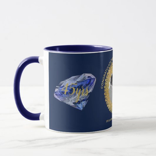 Mug 45e anniversaire du Mariage - AJOUTER PHOTO Sapphi (Gauche)