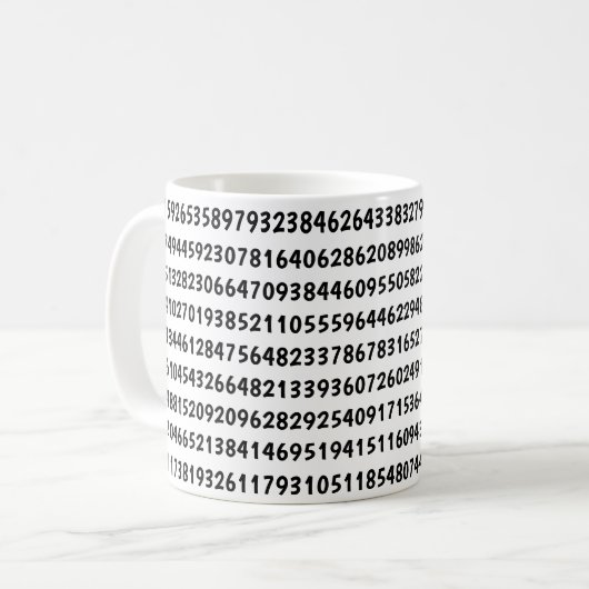 Mug 476 chiffres de pi (Devant gauche)