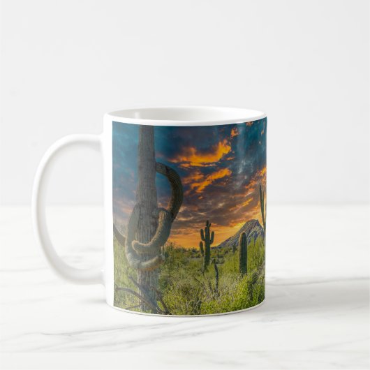 Mug 4792-2-Paysage du désert au coucher du soleil (Gauche)