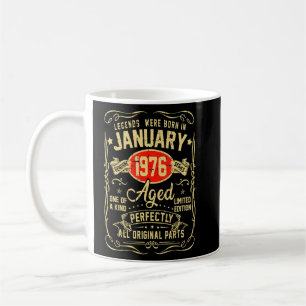 Mug 47 Ans Légendes Vielles Nées En Janvier 1976 47th