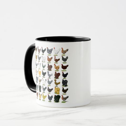 Mug 49 poules de poulet (Devant gauche)