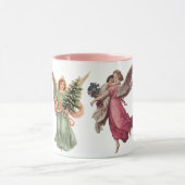 Mug 4 Anges Victoriennes Différents, Noël Vintage (Centre)