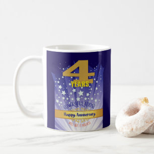 Mug 4 ans de récupération personnalisée Anniversaire c