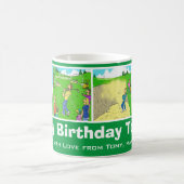 Mug 4 Caricatures amusantes de golf et de golf à perso (Centre)