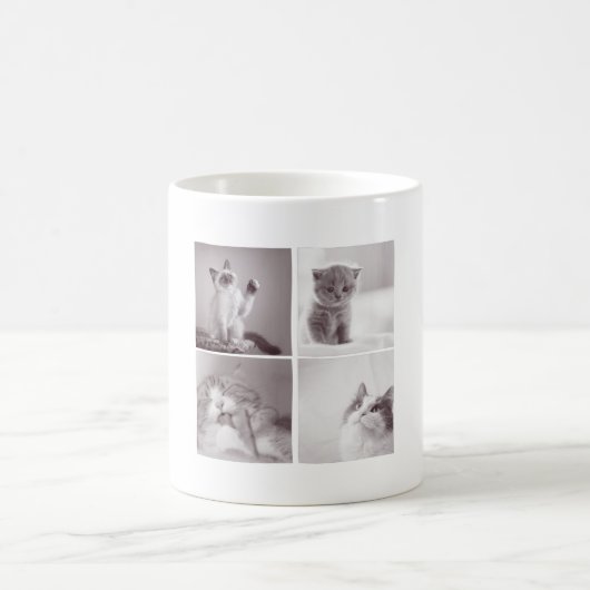 Mug 4 chats mignons pour les amateurs de chats (Centre)