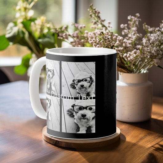 Mug 4 Collage de photos - vous pouvez changer la coule