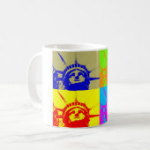Mug 4 Couleur Pop Art Lady Liberty (Devant gauche)