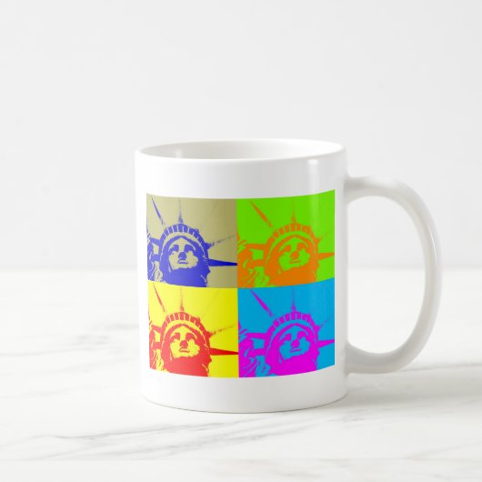 Mug 4 Couleur Pop Art Lady Liberty (Droite)