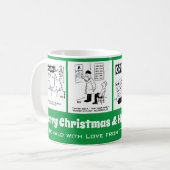 Mug 4 dessins animés sur le thème de l'opticien à pers (Devant gauche)