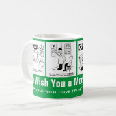 Mug 4 dessins animés sur le thème de l'opticien à pers (Devant gauche)