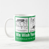 Mug 4 dessins animés sur le thème de l'opticien à pers (Gauche)