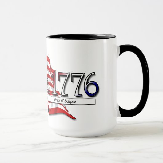 Mug 4 juillet 1776 Étoiles et rayures (Droite)