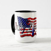 Mug 4 juillet 1776 Étoiles et rayures (Devant gauche)