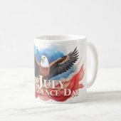 Mug 4 juillet Aigle - Art Patriotique (Devant droit)