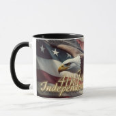 Mug 4 juillet aigle avec drapeau américain (Gauche)